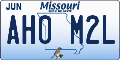 MO license plate AH0M2L