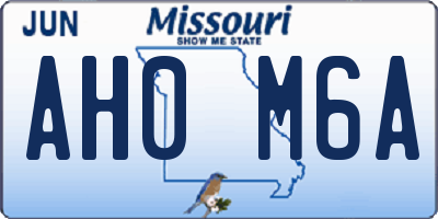 MO license plate AH0M6A