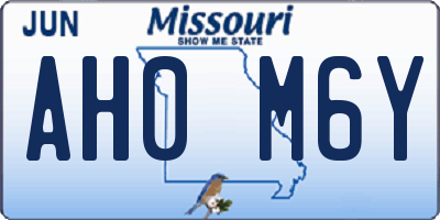 MO license plate AH0M6Y