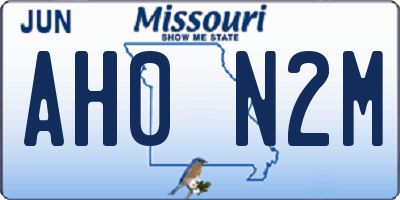 MO license plate AH0N2M