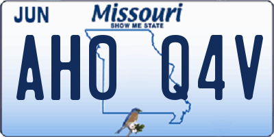 MO license plate AH0Q4V