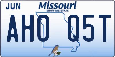 MO license plate AH0Q5T