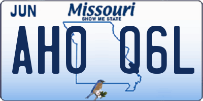 MO license plate AH0Q6L