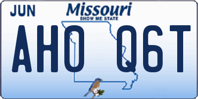 MO license plate AH0Q6T