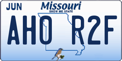 MO license plate AH0R2F