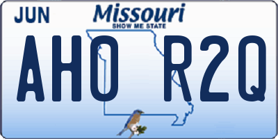 MO license plate AH0R2Q