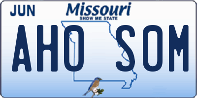 MO license plate AH0S0M