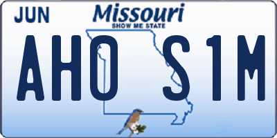 MO license plate AH0S1M