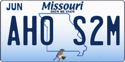 MO license plate AH0S2M