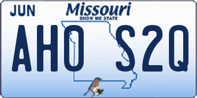 MO license plate AH0S2Q