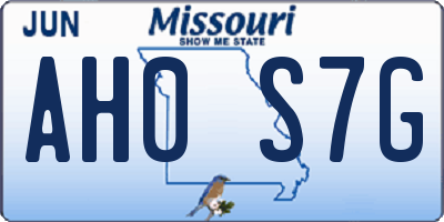 MO license plate AH0S7G