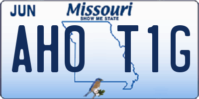 MO license plate AH0T1G