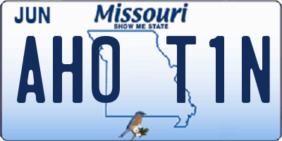 MO license plate AH0T1N