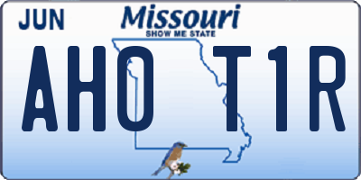 MO license plate AH0T1R