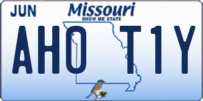 MO license plate AH0T1Y