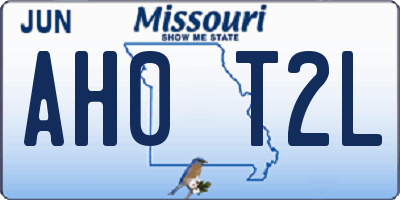 MO license plate AH0T2L