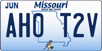 MO license plate AH0T2V