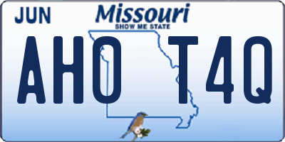 MO license plate AH0T4Q