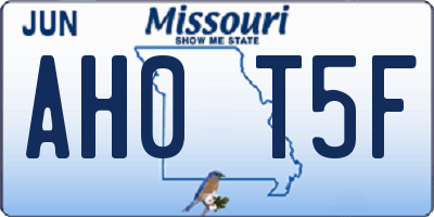 MO license plate AH0T5F