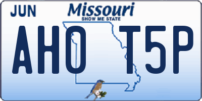 MO license plate AH0T5P