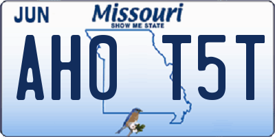 MO license plate AH0T5T