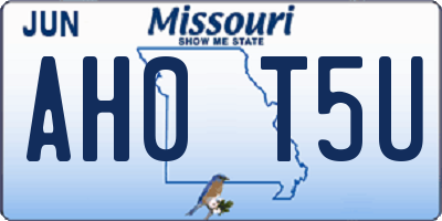 MO license plate AH0T5U