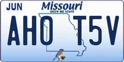 MO license plate AH0T5V