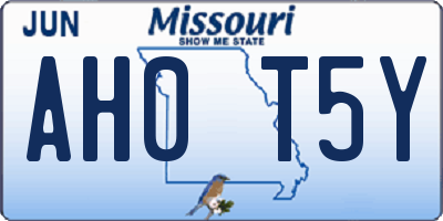 MO license plate AH0T5Y