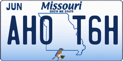 MO license plate AH0T6H