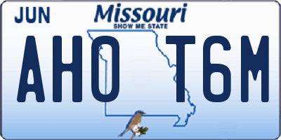 MO license plate AH0T6M