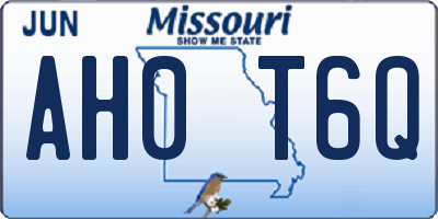 MO license plate AH0T6Q