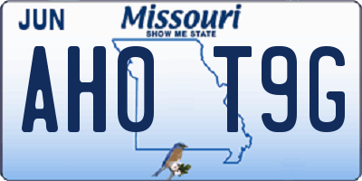 MO license plate AH0T9G