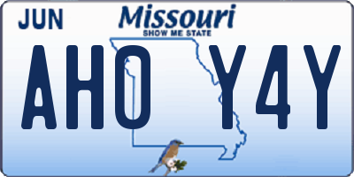 MO license plate AH0Y4Y