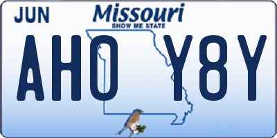 MO license plate AH0Y8Y