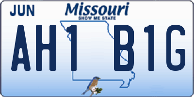 MO license plate AH1B1G