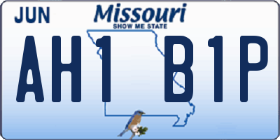 MO license plate AH1B1P