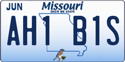 MO license plate AH1B1S