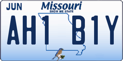 MO license plate AH1B1Y