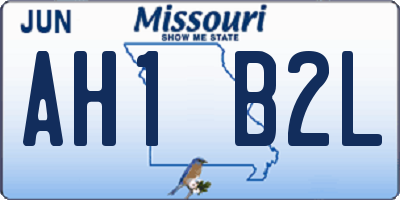 MO license plate AH1B2L