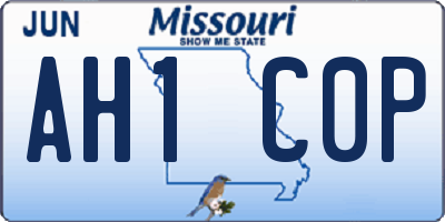 MO license plate AH1C0P