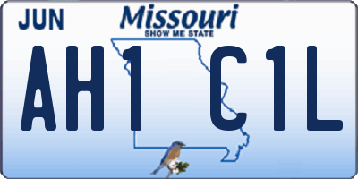 MO license plate AH1C1L