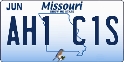 MO license plate AH1C1S