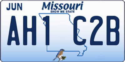 MO license plate AH1C2B