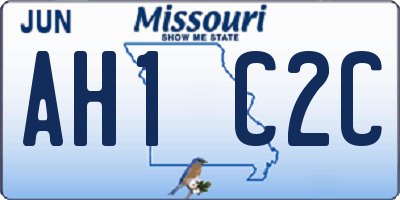 MO license plate AH1C2C