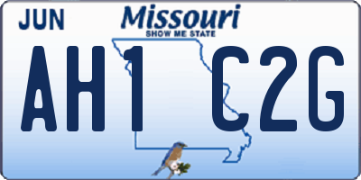 MO license plate AH1C2G