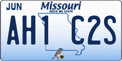 MO license plate AH1C2S