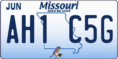 MO license plate AH1C5G