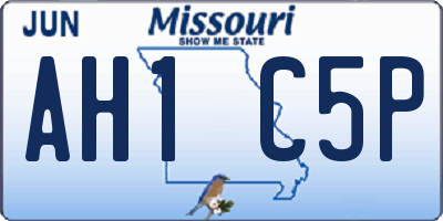 MO license plate AH1C5P