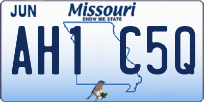 MO license plate AH1C5Q