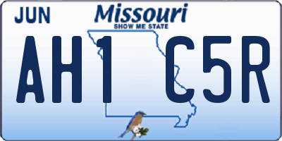 MO license plate AH1C5R